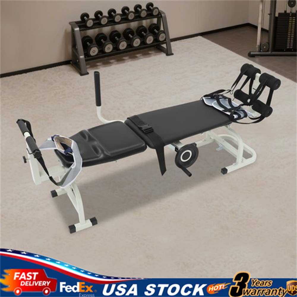 Multi-function Cervical Traction Device Back/Neck Stretcher Lumbar Stretch Bench