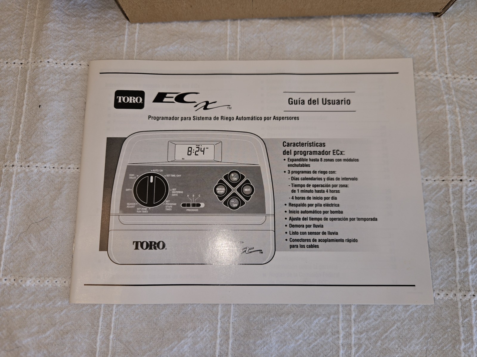 Toro ECx Sprinkler Controller Timer 4-Zone Expandable to 8 Digital LCD 53331