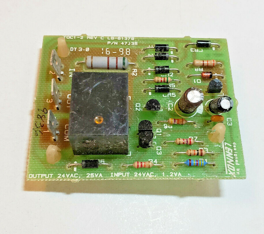 OEM Lennox Timed Off Control Circuit Board 47J35 TOC102 Rev C LB-61378