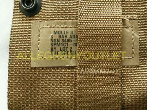 Lot of 2 K BAR MOLLE PALS Knife Adapter Coyote USMC USGI US Military MINT / LN