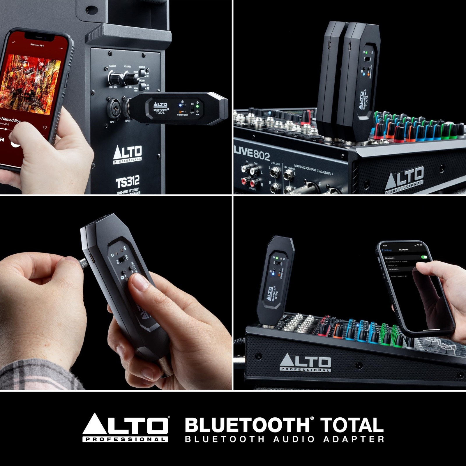 ALTO Bluetooth Total 2 XLR Equipped Rechargeable Bluetooth Receiver for Mixin...