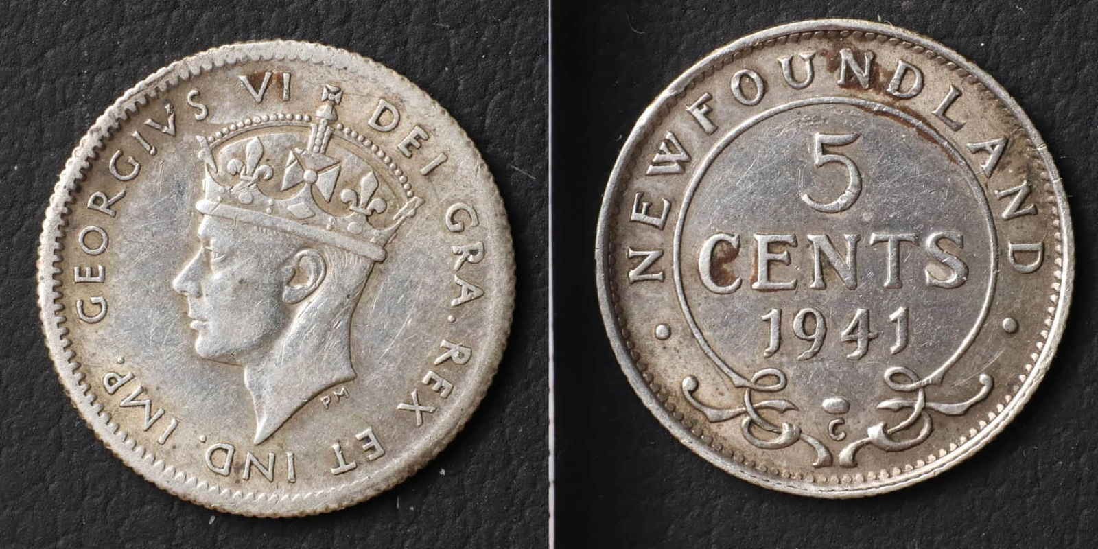 *Newfoundland Canada Silver Coin 5 Cents 1941, 1.166g, 15.69mm [E6265]7x3
