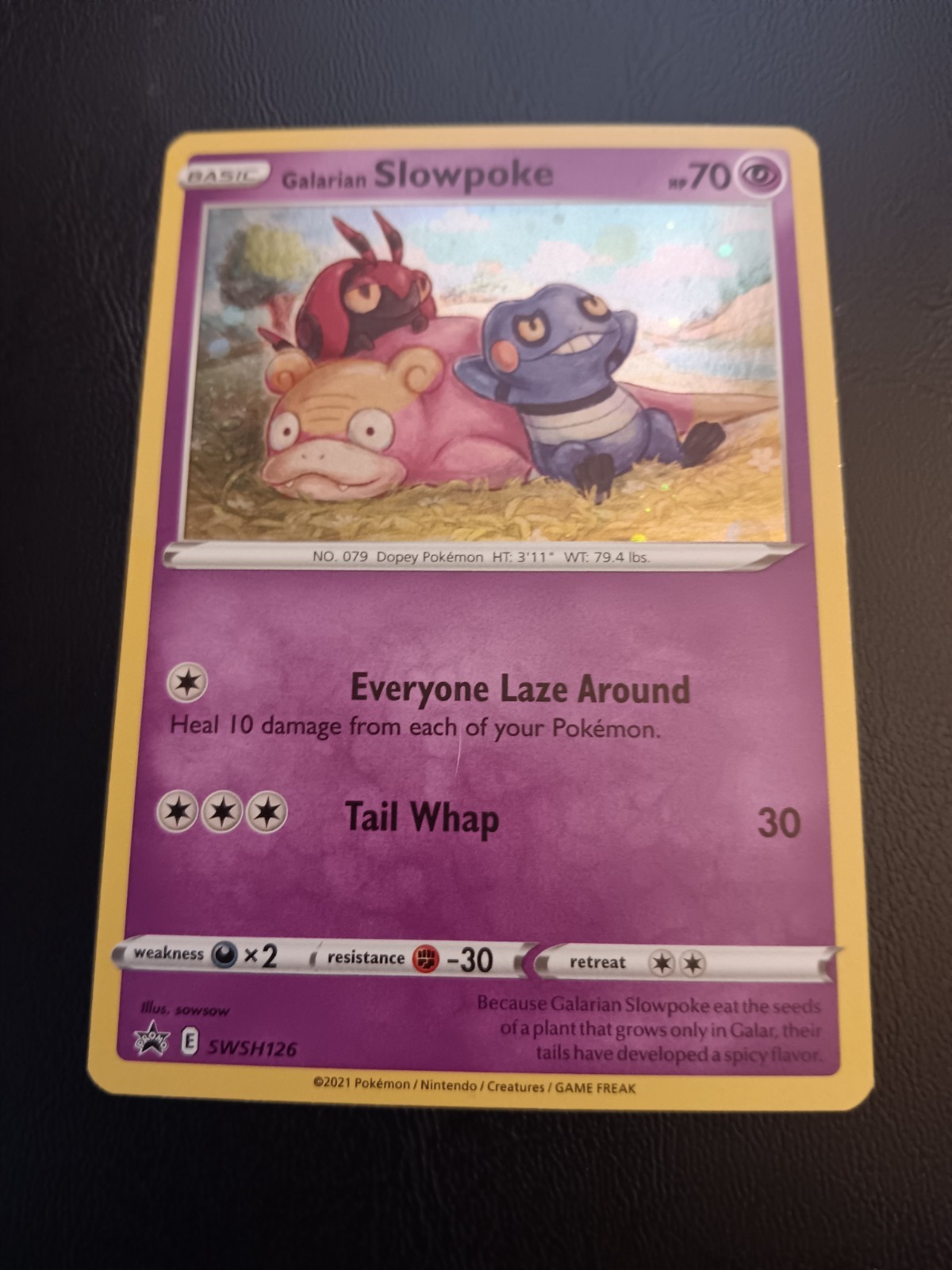 Pokémon TCG Galarian Slowpoke SWSH126 Cosmos Holo Black Star Promo NM/M