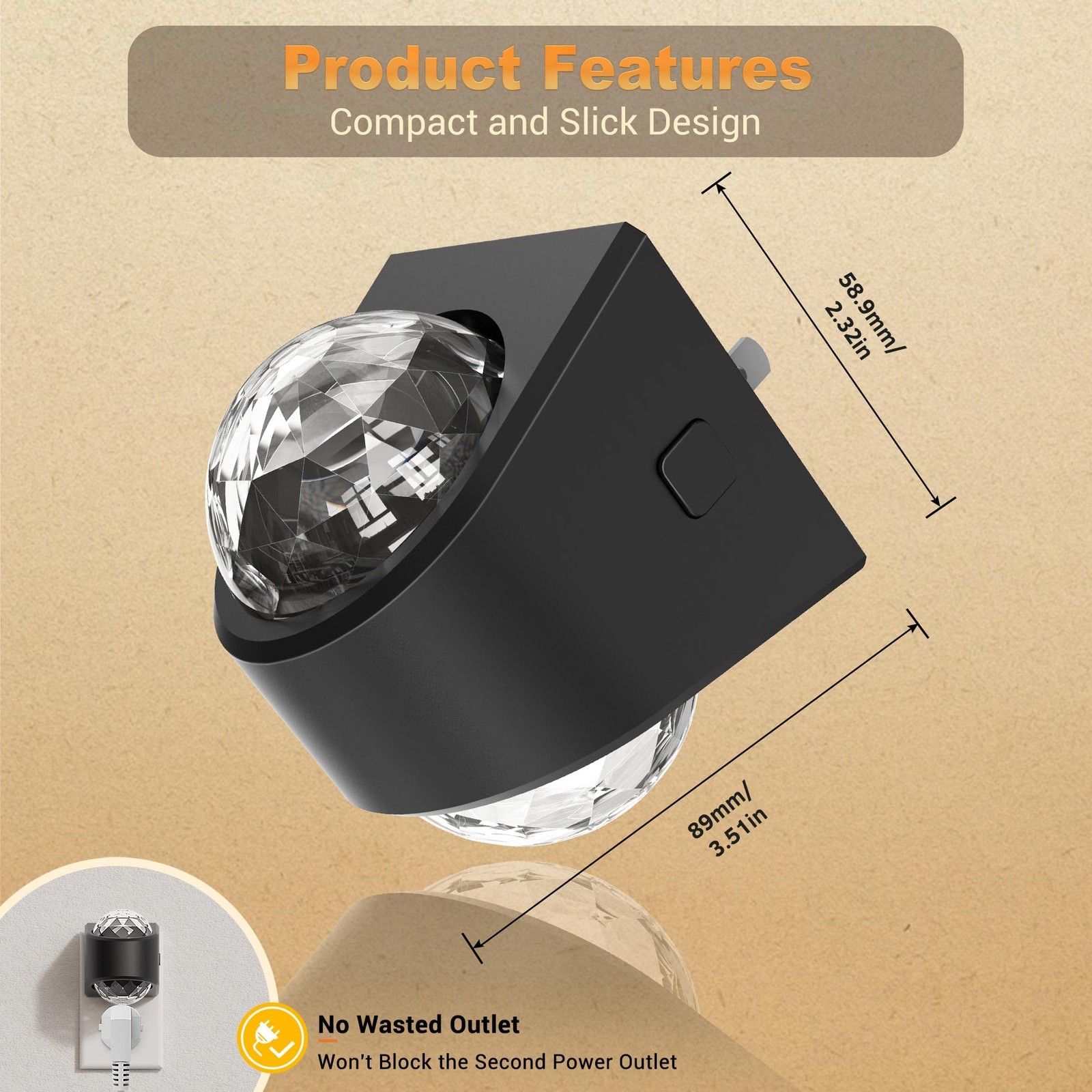 Night Lights Plug into Wall, Star Projector Night Light with 3000K Soft White...