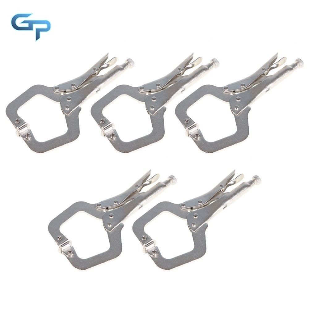 6 Inch Heavy Duty Swivel Pad Locking C-Clamp Pliers Tools Set With Gasket 5 Pcs