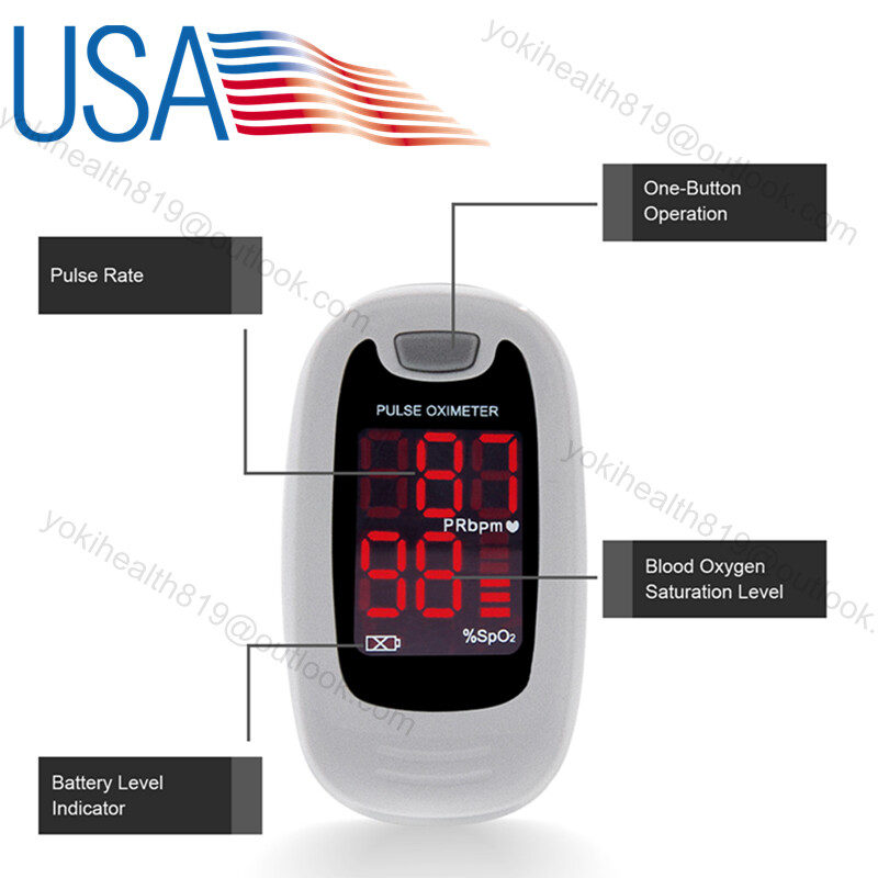 Fingertip Pulse Oximeter Spo2 Blood Oxygen Pulse Heart Rate Monitor Machine