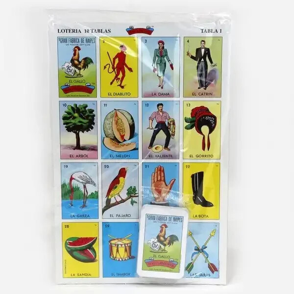Don Clemente Authentic Loteria Card Game 10 Tablets, Jumbo Size