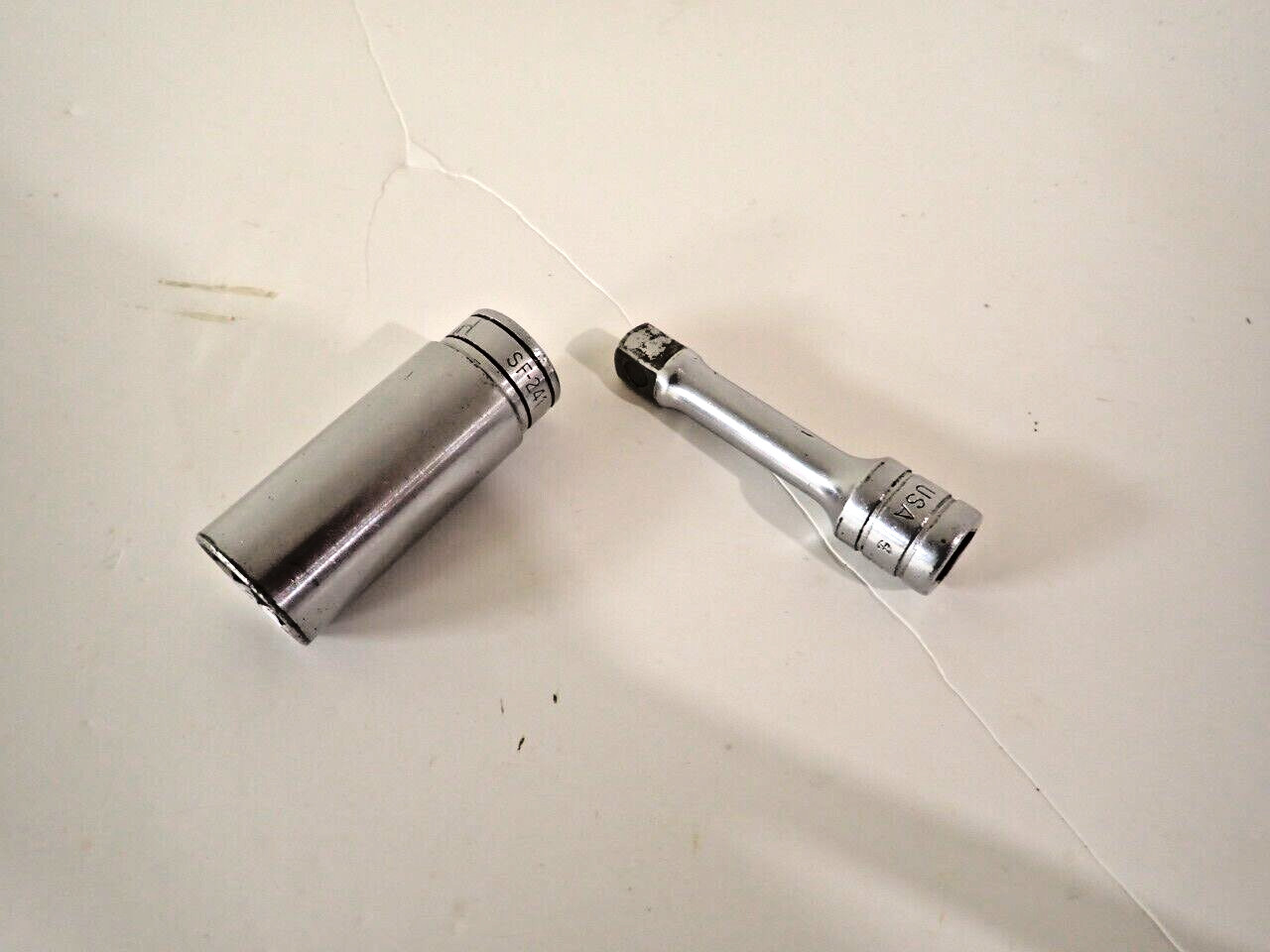 Snap-on Tools  3/8 Drive :SF341 Deep 12pont Socket +extension FX2 made in USA