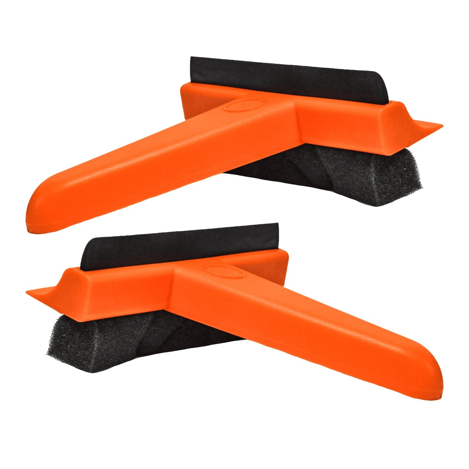Twin Pack 3in1 Ice Scraper & Squeegee Heavy Duty Non-Scratch Winter Car Tool
