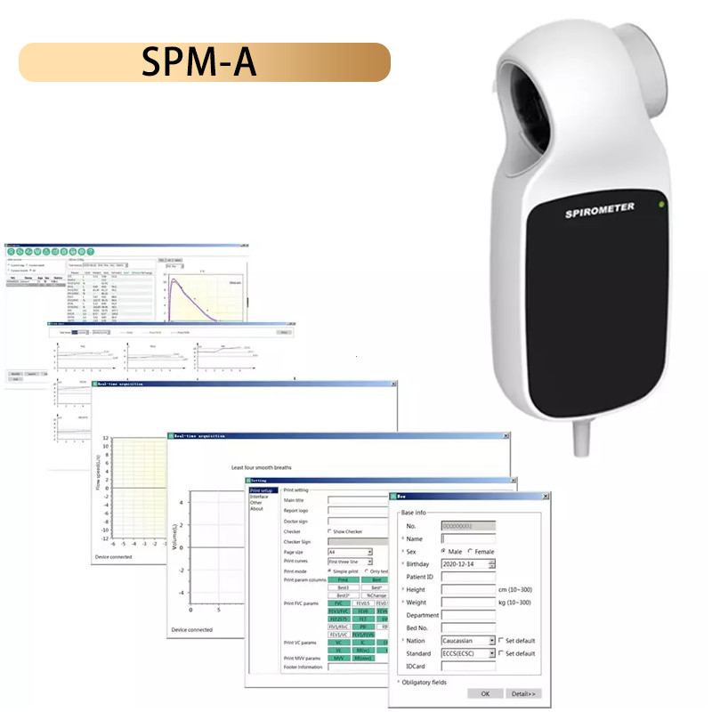 SPM-A SPIROMETER hand-held equipment for testing lung respiratory pulmonary NEW
