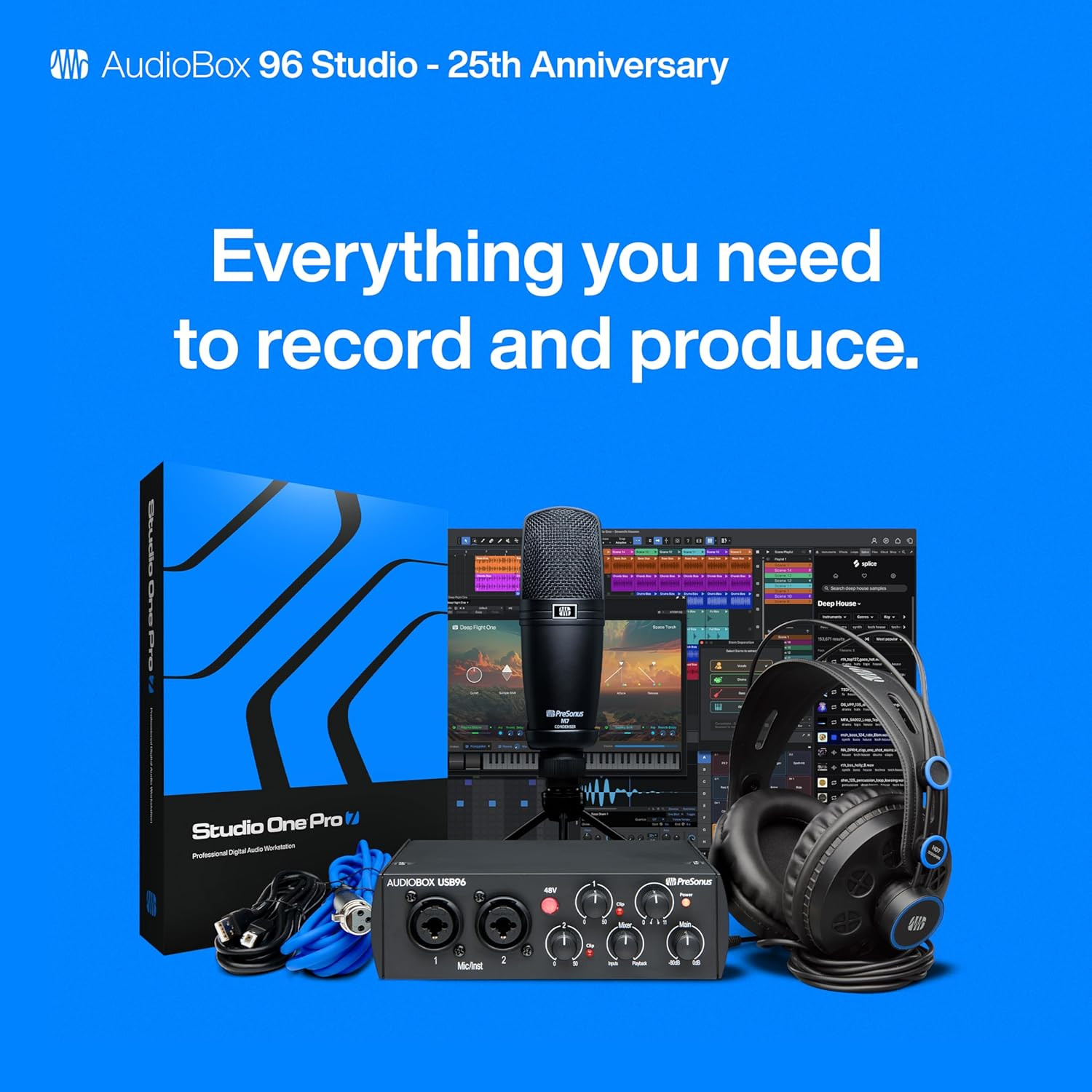 Audiobox USB 96 Studio Recording Package with Studio One Pro Software