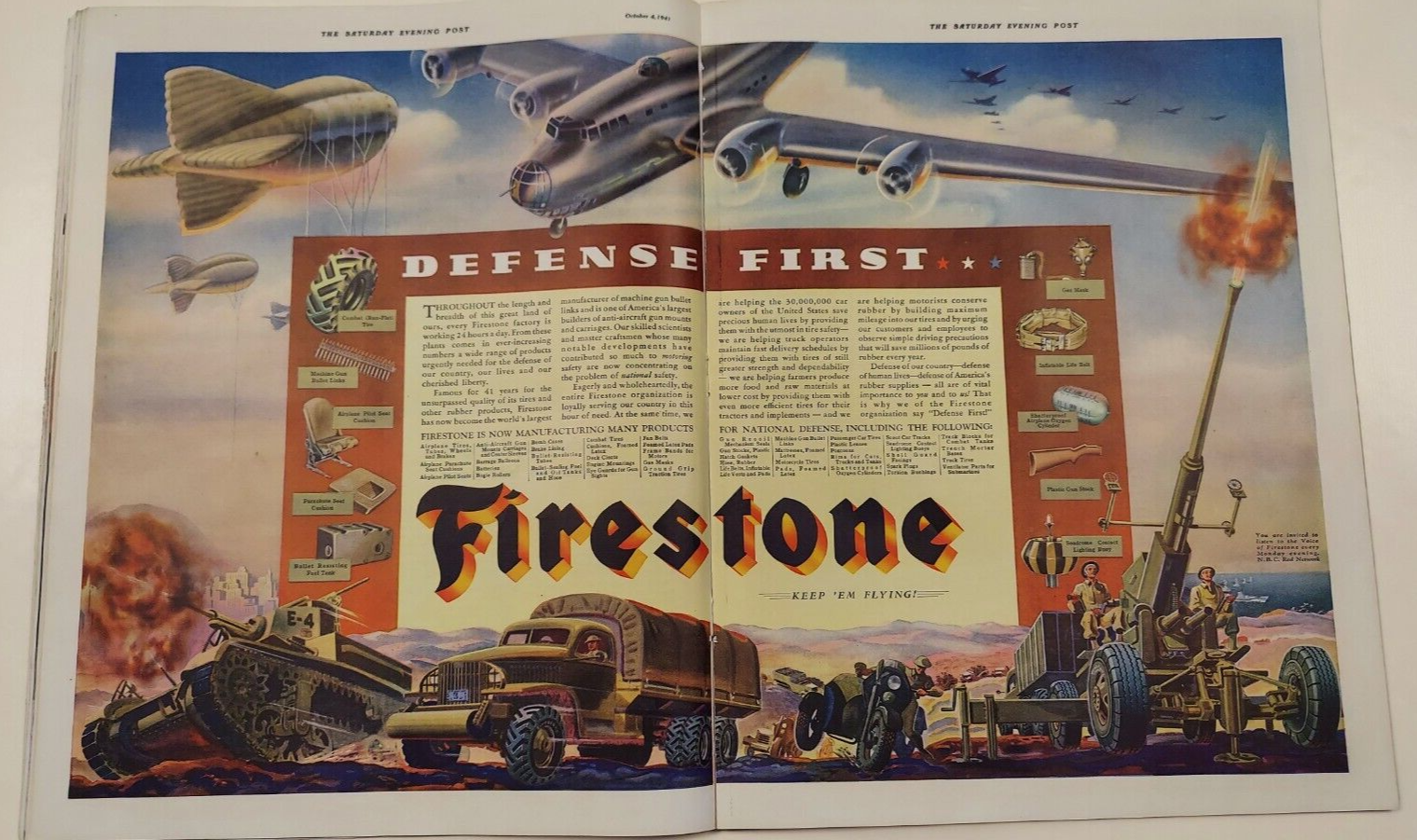 Orig Complete Saturday Evening Post Oct. 4, 1941 Willis Gillis Package From Home