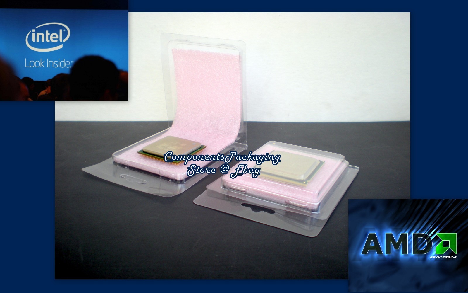 AMD CPU Blister Pack Case for Ryzen FX Athlon Processor -  Lot of 10 25 80 225