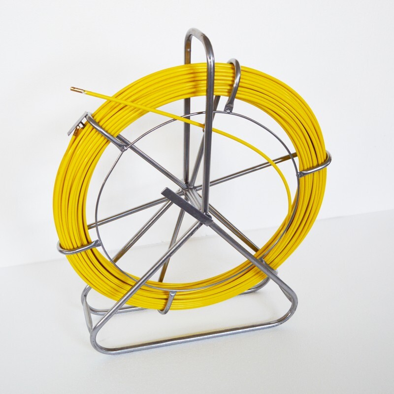 328Ft Pulling Cable Fiberglass Duct Rodders Cable Push Rod Reel Wire Running