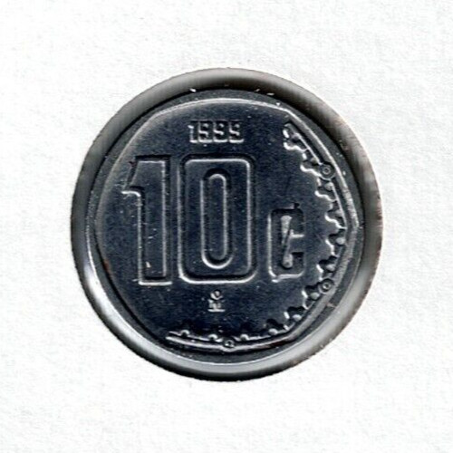 1999 Mexico Uncirculated Ten Centavo Coin