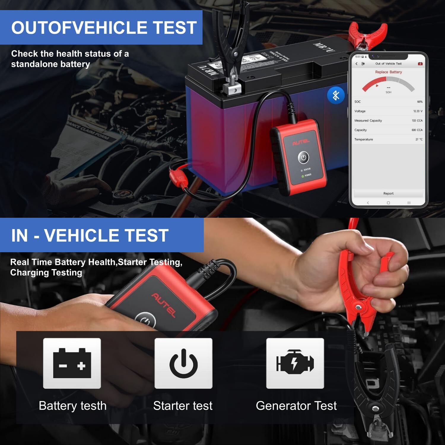2025 New Autel MaxiBAS BT506 Auto Battery and Electrical System Analysis Tool