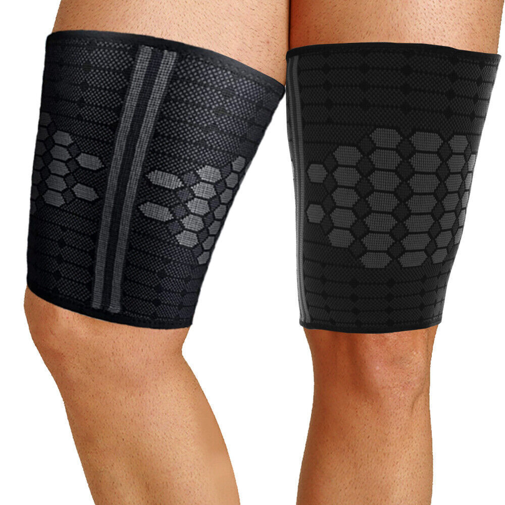 Men Women Thigh Compression Sleeves Quad and Hamstring Support Upper Leg Braces