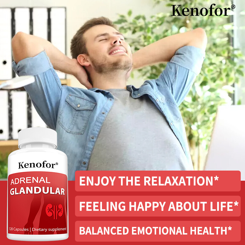 Adrenal Glandular Supplement Balances Emotional Health Improves Stress 120 Pills