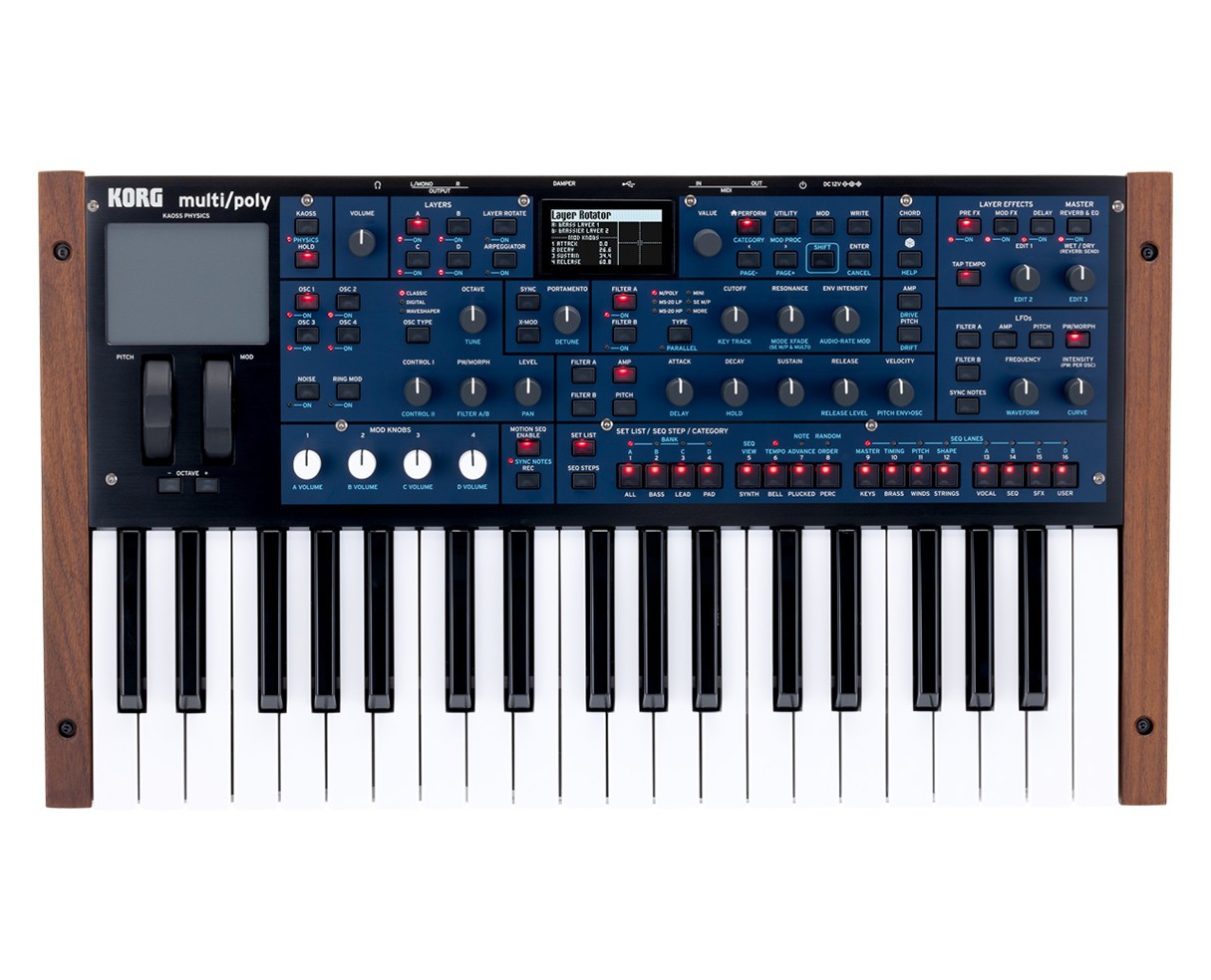 Korg Multi/Poly 37-Key Virtual Analog Synthesizer