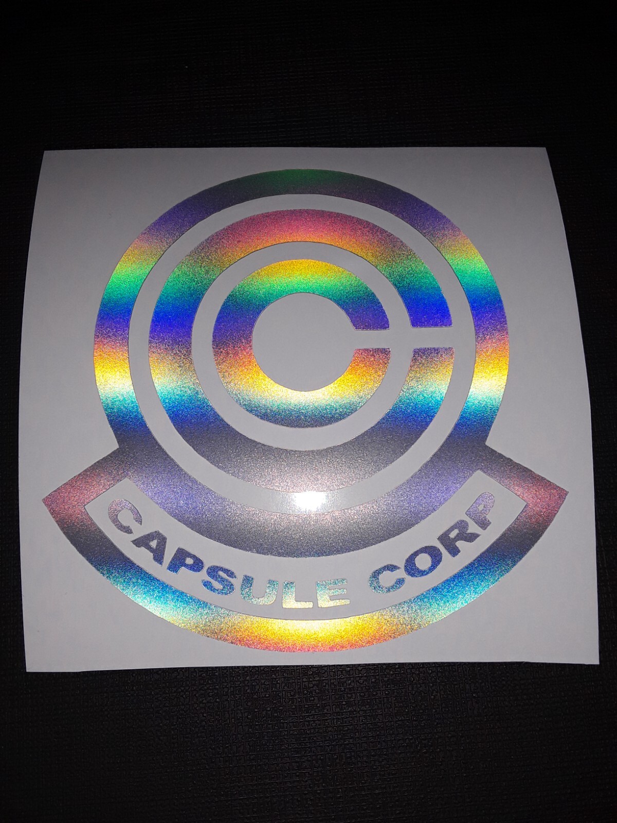 Capsule Corp Logo Holo Silver Anime Sticker Vinyl Decal Waterproof!