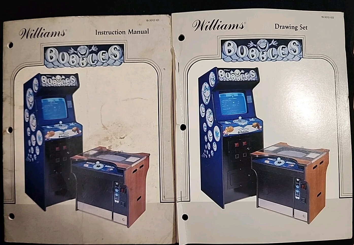 Bubbles Arcade Game Instruction Manual & Drawing Set Repair Schematics 1983