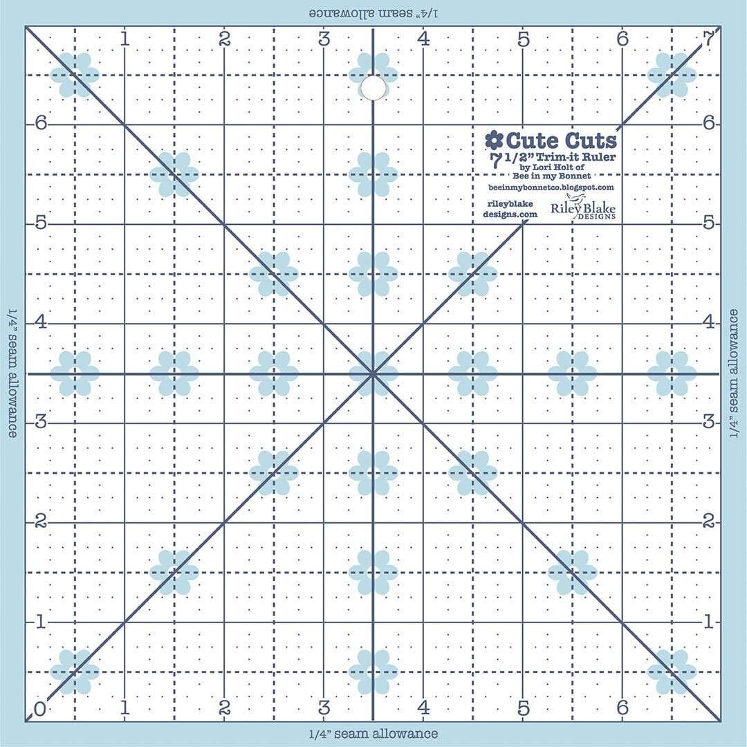Riley Blake Trim It Square Ruler 7.5"-STTI1863