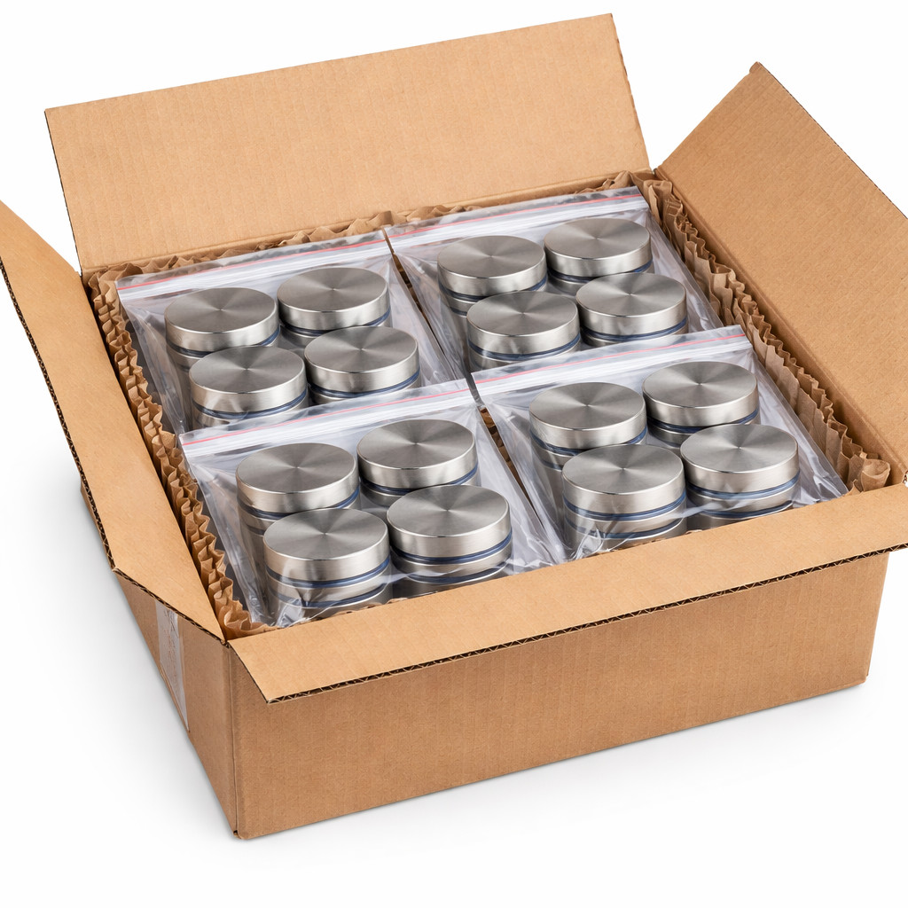 Stainless Steel Standoffs for Signs 1 in. Dia x 3/4 in. (4-Pack) Lot of 8
