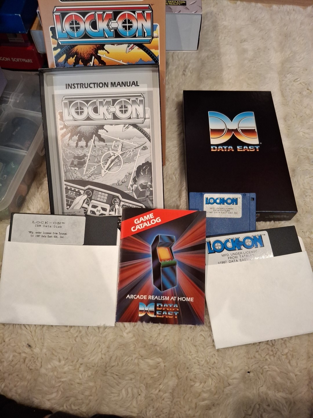 Data East Lock-On IBM Video Game 1987 - Vintage
