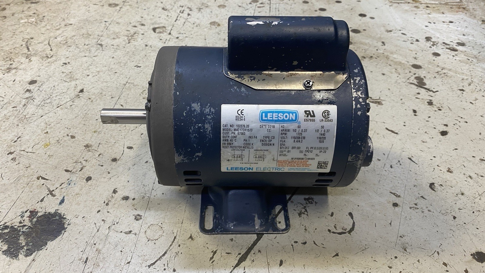 Henny Penny 67583 Filter Pump Motor, 1/2HP. Refurbished. Tested.