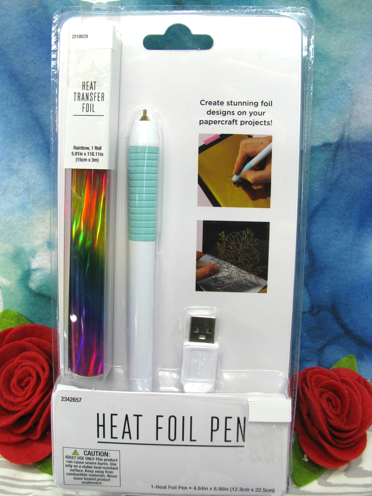HEAT FOIL PEN & RAINBOW TRANSFER FOIL, NEW! Card Making, Invites, CLEARANCE!