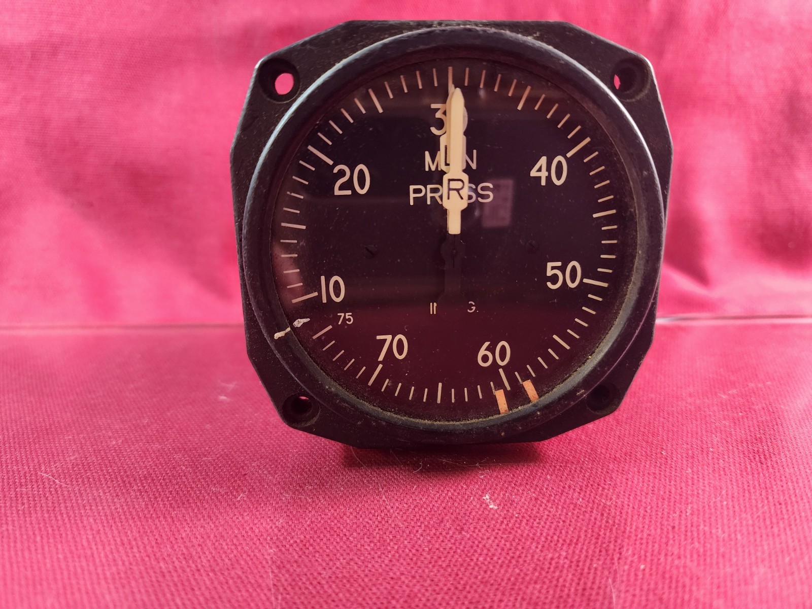 Vintage Aircraft Dual Manifold Pressure Guage AN5770-2RANCO WWII Era
