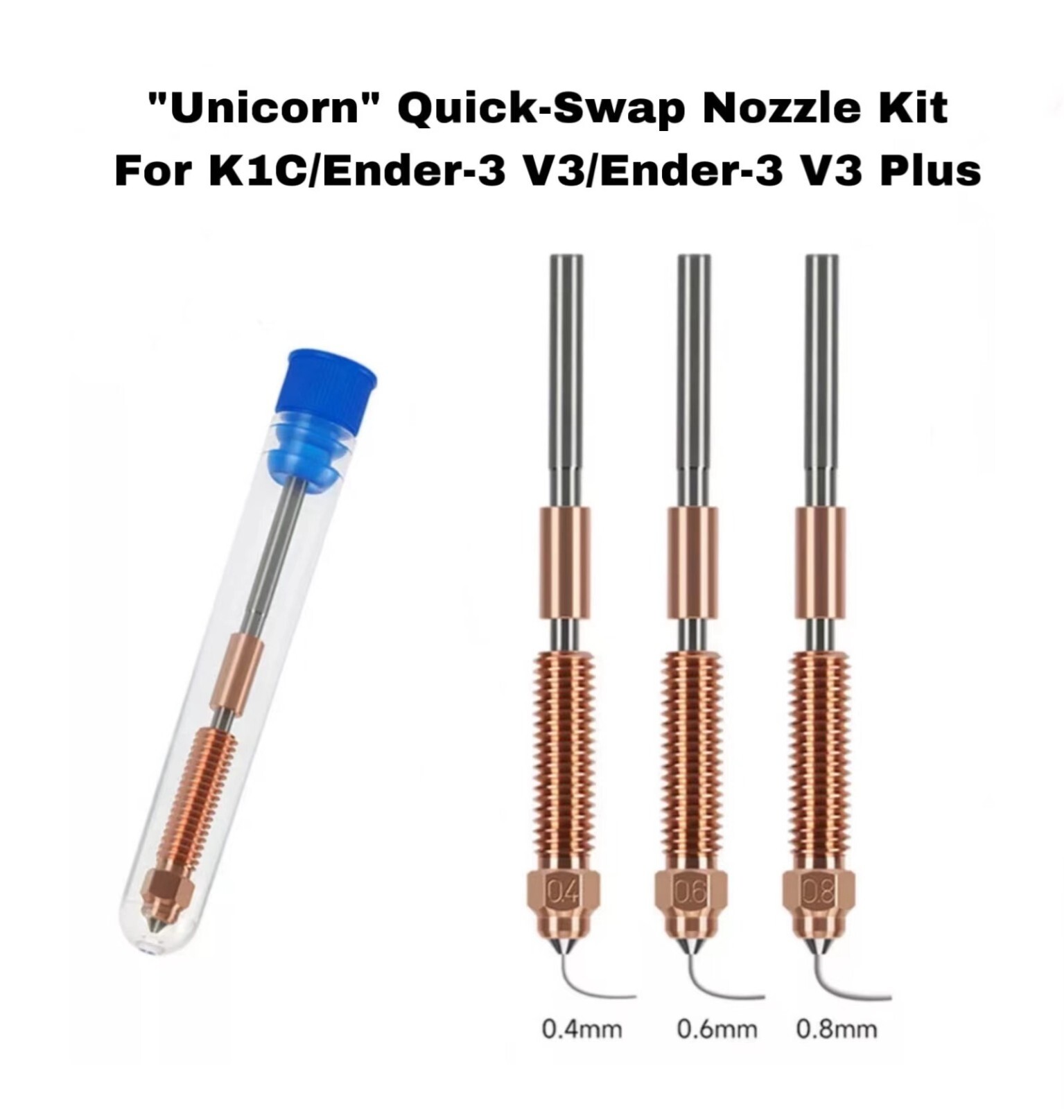 Hardened Steel Nozzle For Creality K1C / Ender-3 V3/ Ender-3 V3 Plus / K1 SE