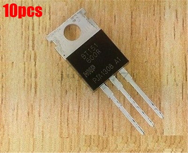 10Pcs BT151-600R BT151 Thyristors 600V 12A TO-220 New Ic tx