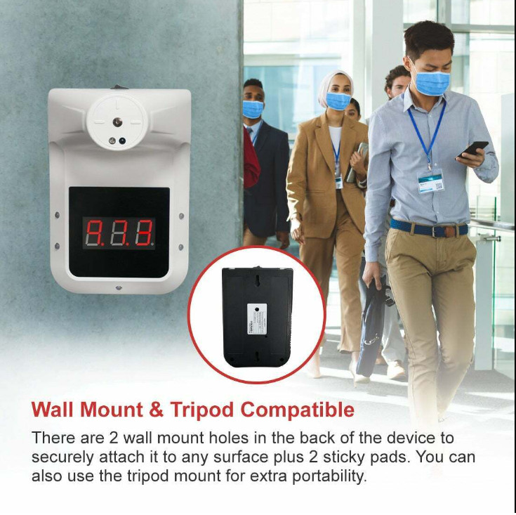 Gorilla Gadgets WMT5 Wall-Mounted Bluetooth Body Thermometer White