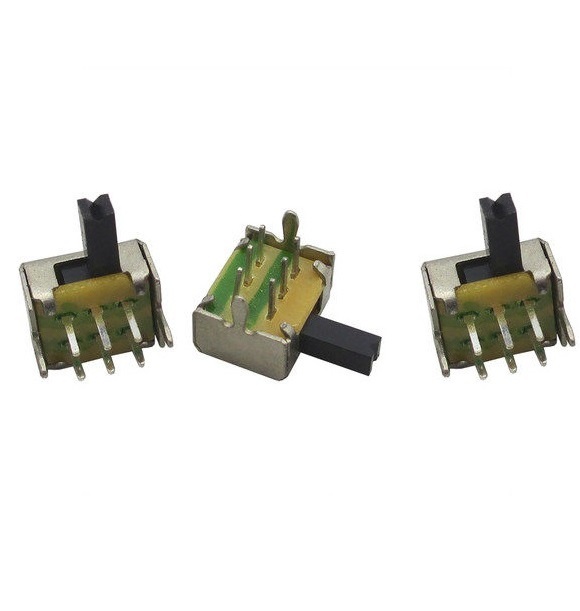 10pcs SK22D07 6Pin Toggle Vertical Slide Switch 2P2T 4mm Handle for PCB Mount S