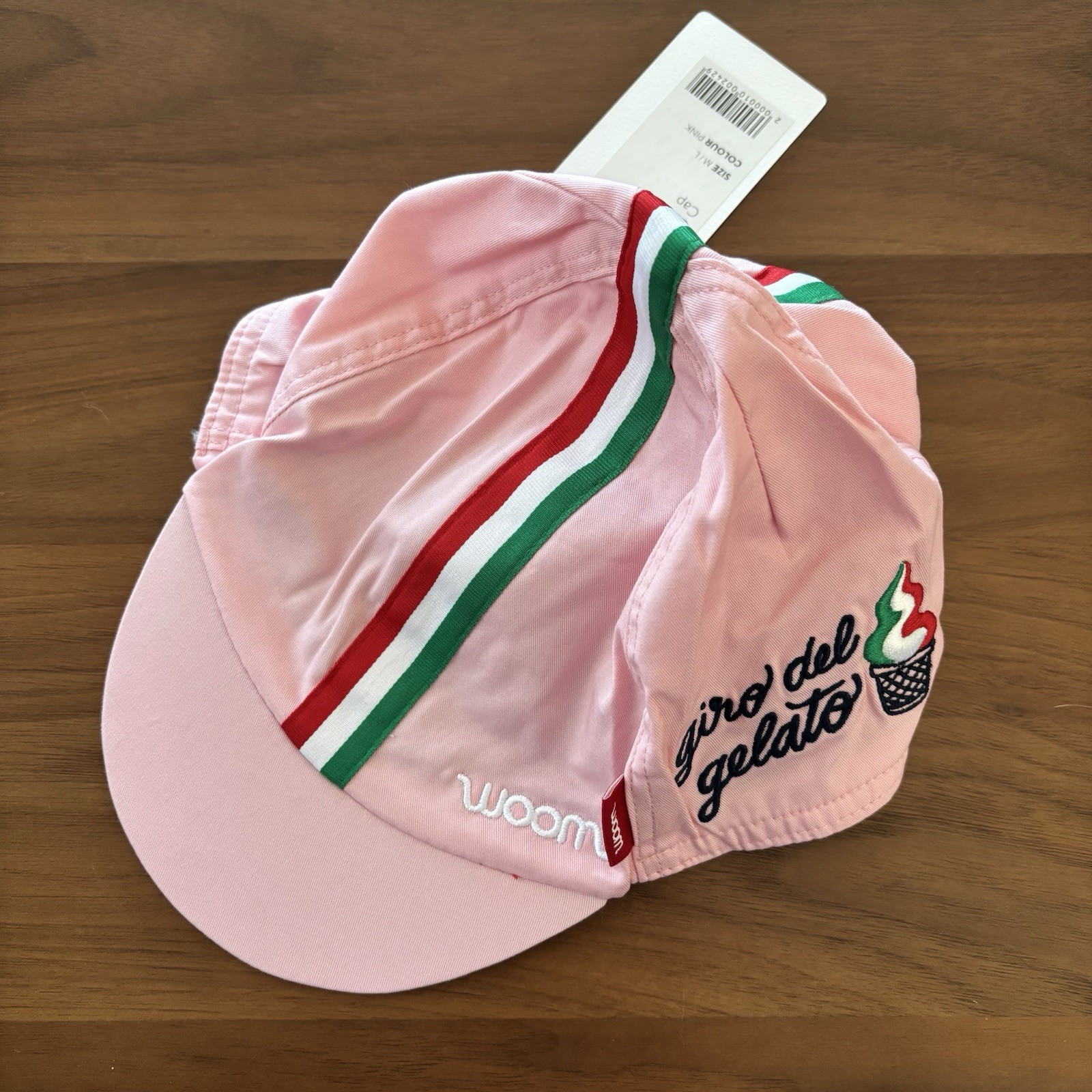Woom Giro del Gelato Cycling Cap Pink M/L Limited Edition - Brand New!