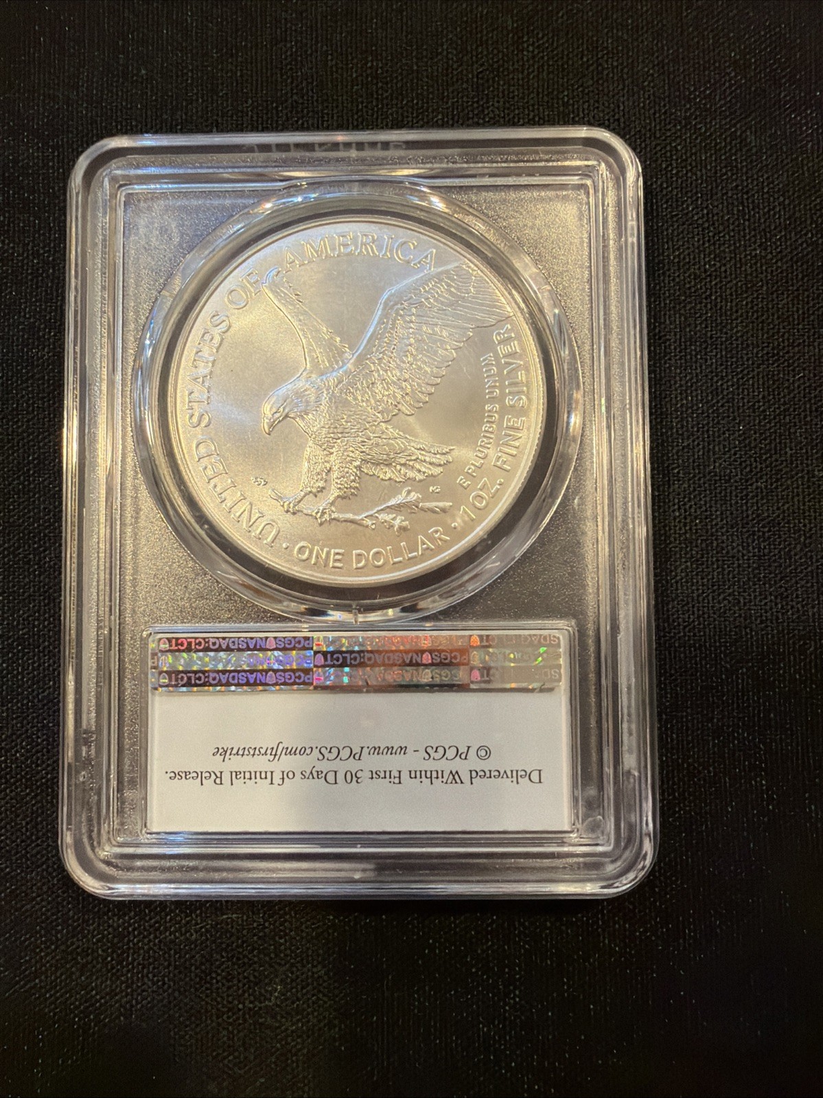 2021 W $1 Silver American Eagle PCGS MS70 First Strike 💎 Blue Flag