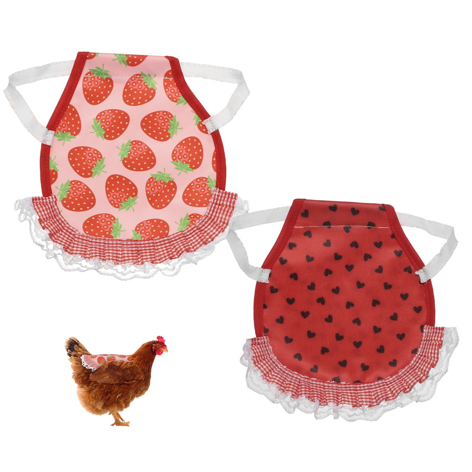 2-Pack Chicken Saddle, Chicken Apron Hens Back Protector [Mixing 2 Styles H]