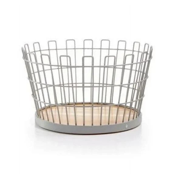 Martha Stewart Collection Small Wire Basket, Gray