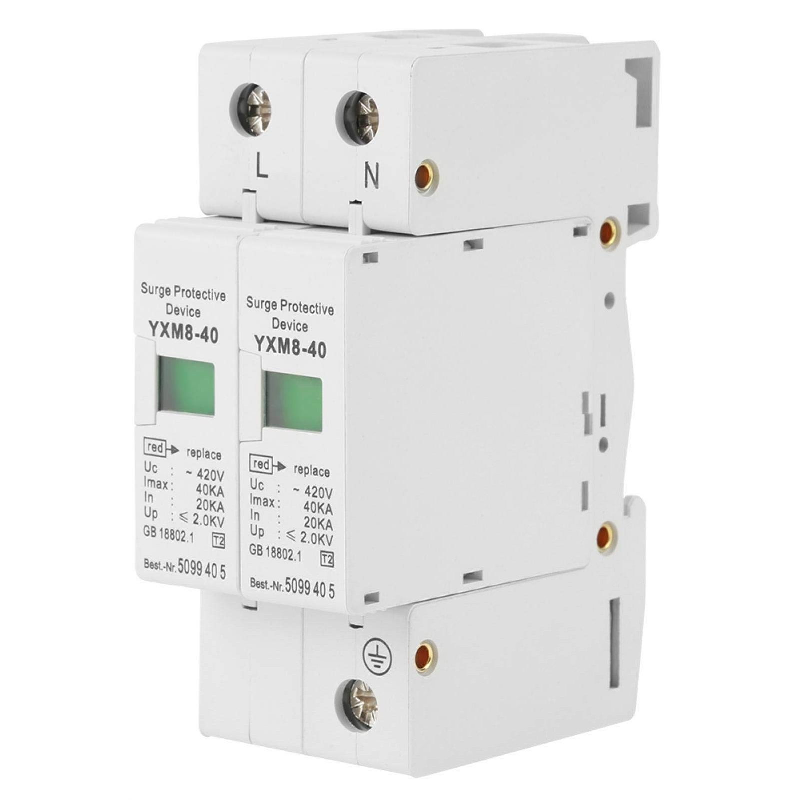Voltage Surge Arrester Device, Protective Device DC Photovoltaic gray