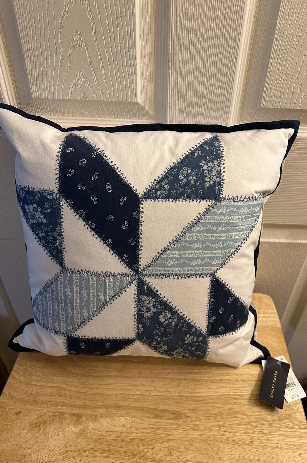NWT Ralph Lauren Addison Amesbury Patchwork Decorative Throw Pillow $150