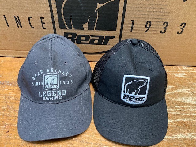 BEAR ARCHERY Authentic Hunting Hats 1-Black 1 Grey Free Shipping !