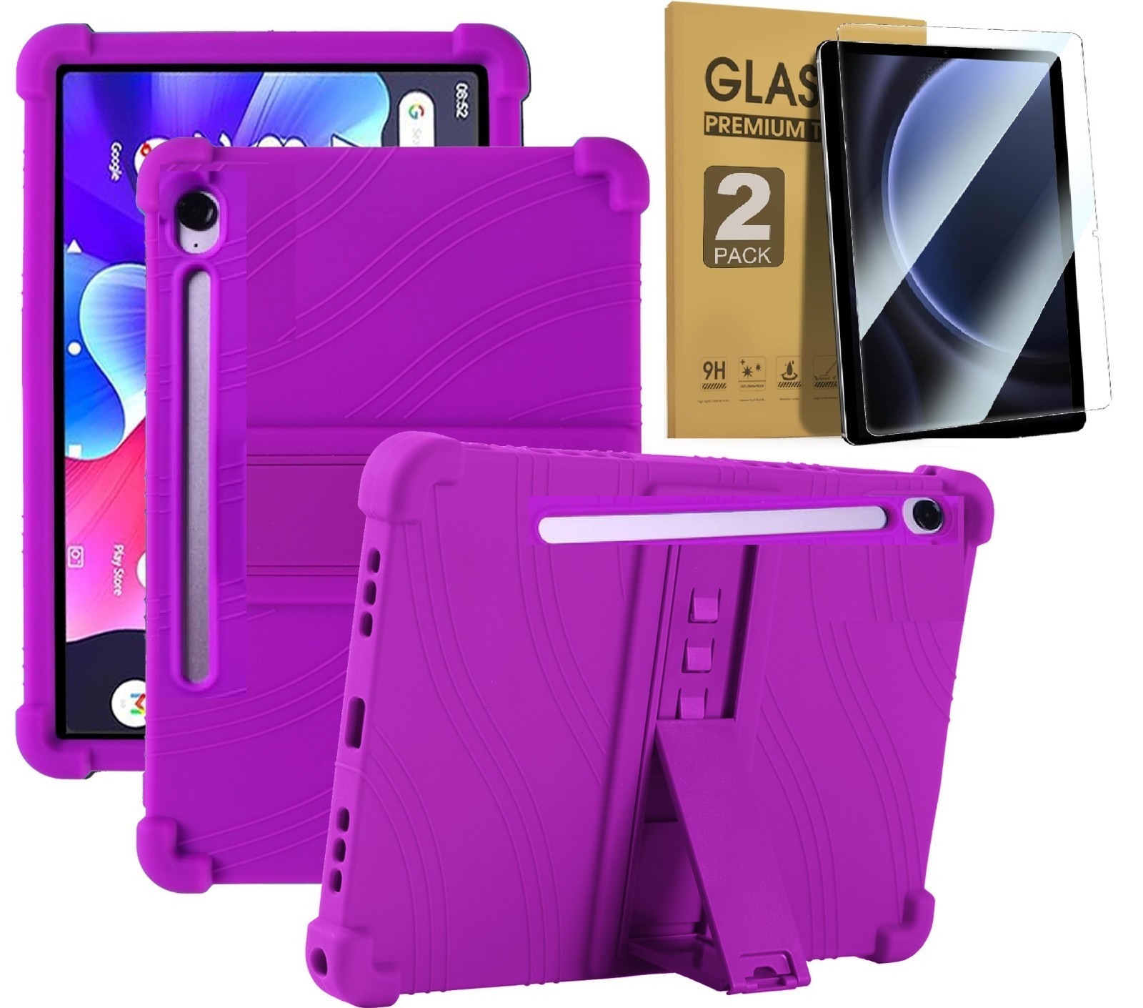 Silicone Case for Samsung Galaxy Tab S10 Lite/ S10 FE/ S9 FE 5G 10.9 Inch/S9 11"