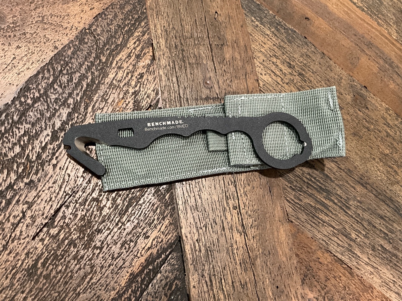 US Military BENCHMADE 8 MED BLKW BLACK Strap Cutter w/Sheath NEW
