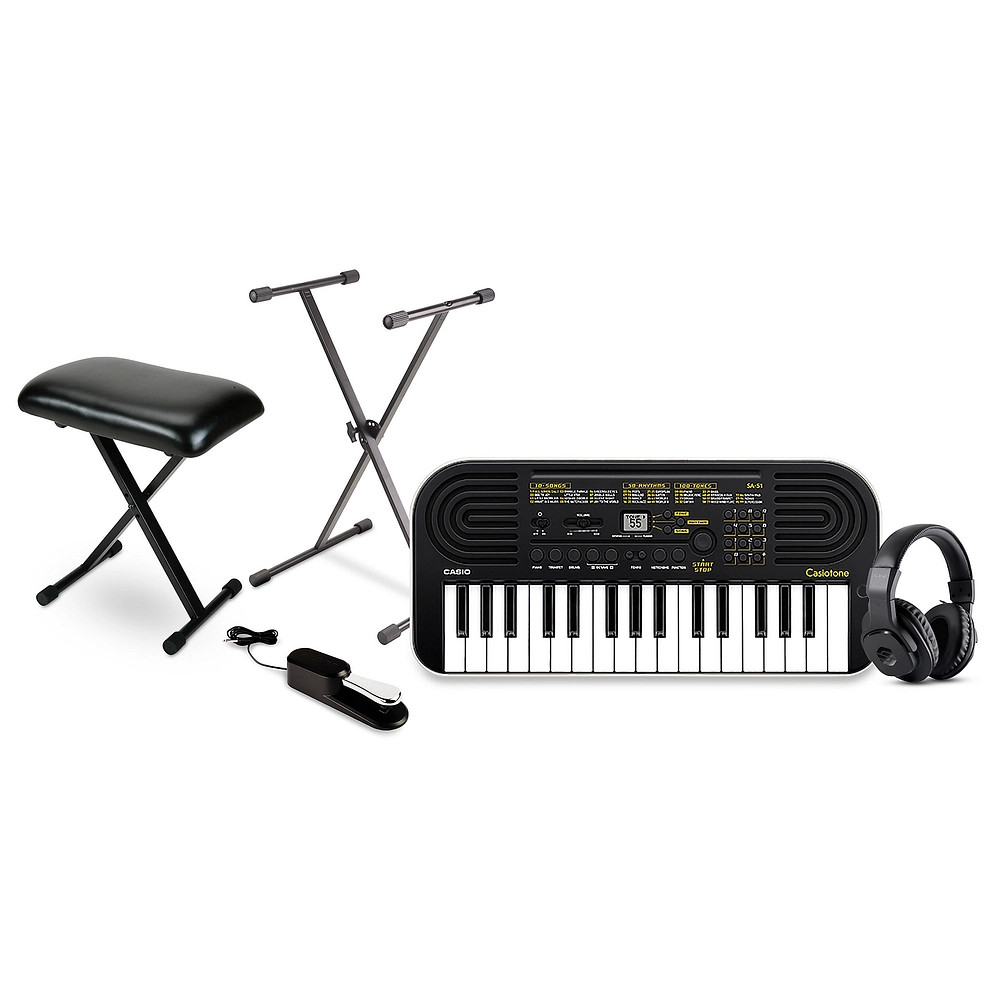 Casio SA51 32Key Mini Portable Keyboard Essentials Bundle