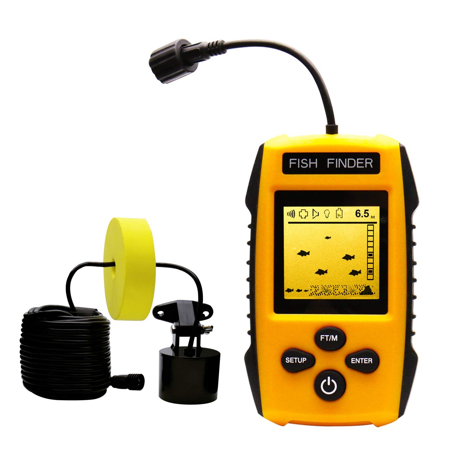 Handheld Fish Finder Portable Fishing Kayak Fishfinder Fish Depth Finder Fishing