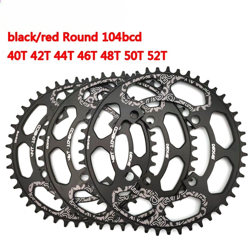 104BCD 40/42/44/46/48/50/52T Mountain Bicycle Crankset Aluminum Round Chainring