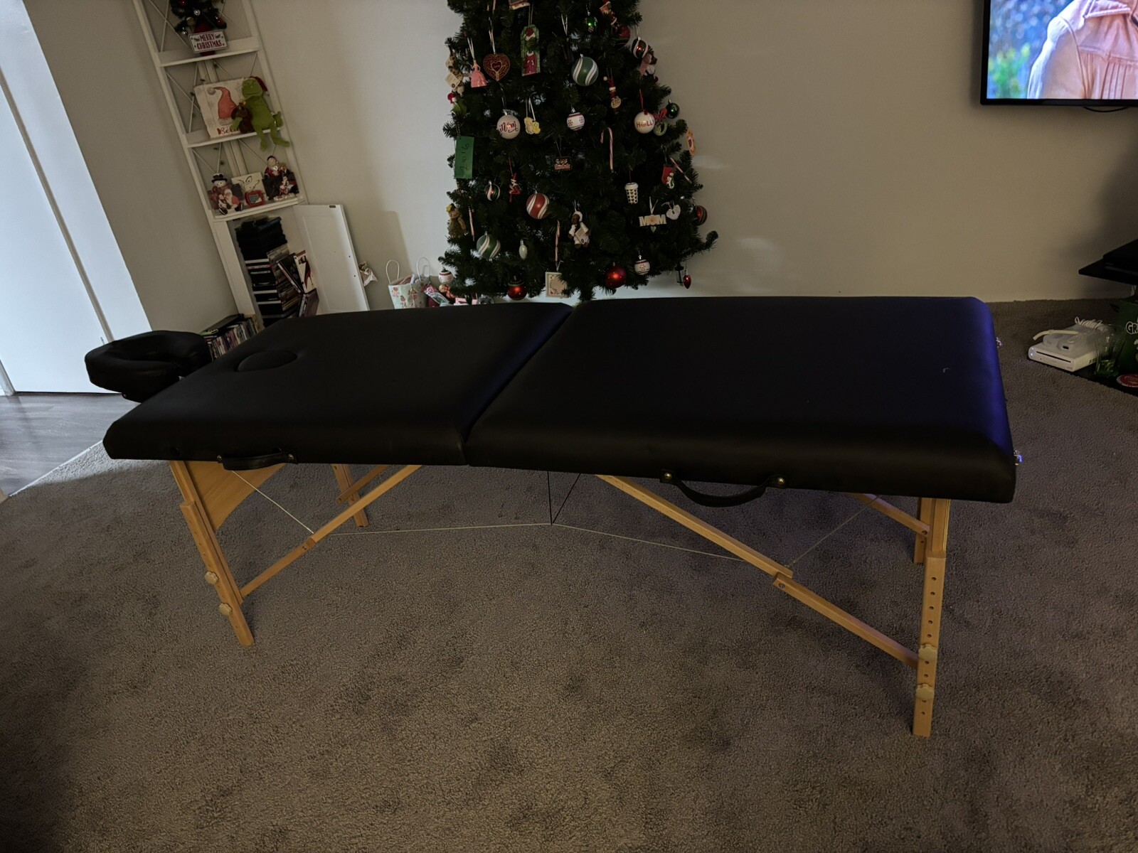 Folding Massage Table with Carry Case - Black