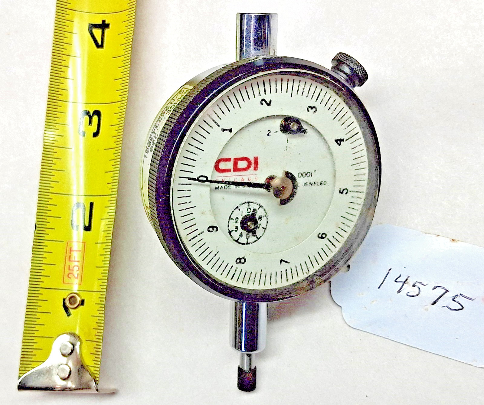 CDI Machinists .0001" jeweled Dial Indicator, Rev.Counter,  (.200" Range), USA