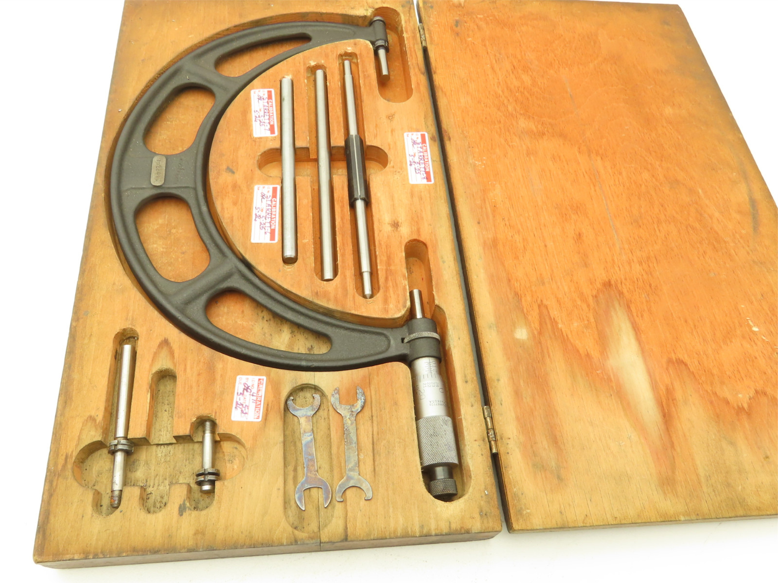 Starrett 224 Vintage Anvil Micrometer Caliper 6"-9" Outside Complete Set